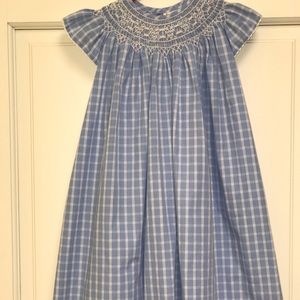 Orient Expressed size 4 blue & white smocked dress